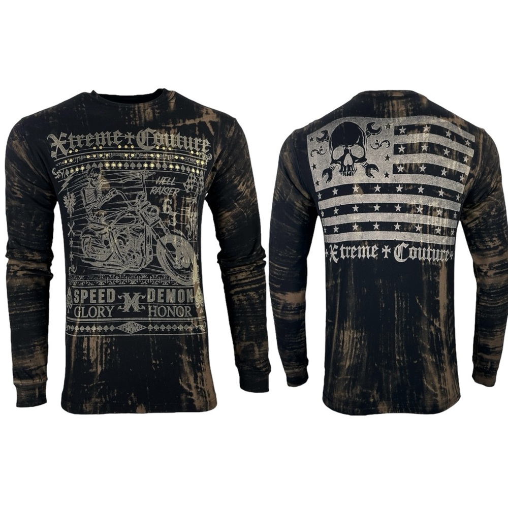 Xtreme Couture By Affliction Men's Long Sleeve T-shirt Speed Demon S-4XL